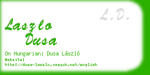 laszlo dusa business card