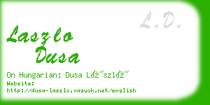 laszlo dusa business card